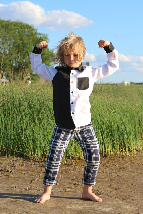 Must-valge linane laste triiksärk 10 - Image 5