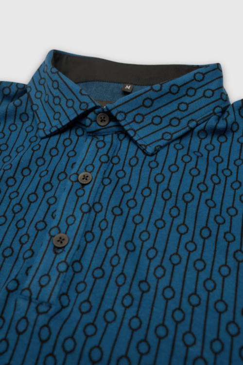 Erksinine modernse mustriga meeste polosärk 9081