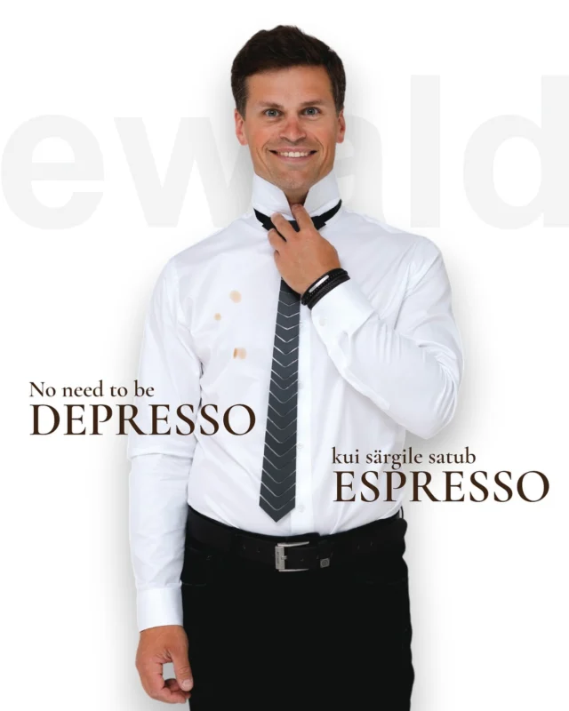@tommycashworld , palju-palju õnne! Juhuks kui edasine raske töö makes you sweating like a mafioso ja vältimaks depressot, kui särgile peaks sattuma espresso, siis Ewald on Su jaoks olemas ja valmis Eurovisioonile kaasa andma valgeid varusärke! 🫡 😉  Kel samad mured, siis depresso vältimiseks Ewaldi valged särgid ootavad teid e-poes www.ewald.ee või meie esinduspoes Tallinnas aadressil Paldiski mnt.29.  #eestilaul2025 #tommycash #ewaldshirts #menshirts #estoniandesign #eestidisain #meestesärgid