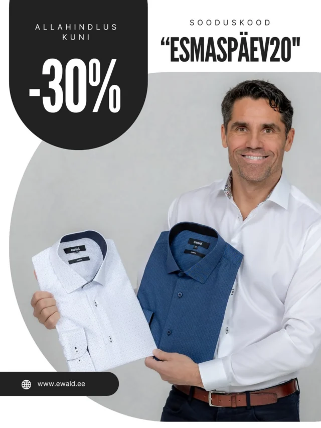 E-esmaspäev = parim vabandus uueks triiksärgiks! 😉  Ainult täna sooduskoodiga “ESMASPÄEV20” soetad kõik täishinnaga tooted  20% soodsamalt!  ☝️Sisselogitud kliendina rakendub veel lisaks 10% püsikliendisoodustust!  Leia oma lemmik e-poest!