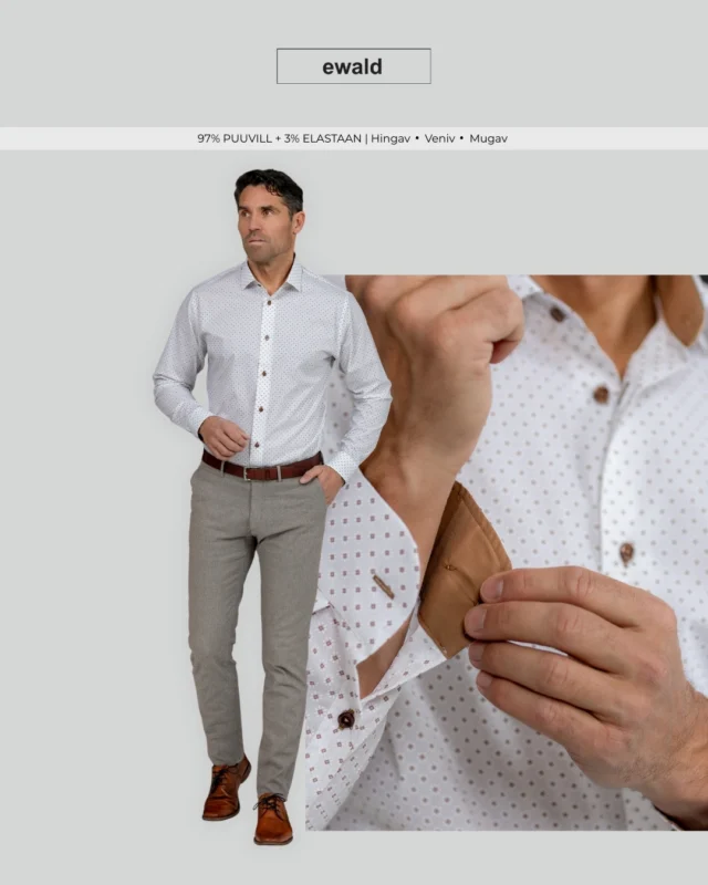 Laupäev on hea päev natuke rahulikumaks tempoks. ☕  Hele toon ja peen muster sobivad hästi päevaks, mil aega on rohkem.
Mugav kergelt veniv kangas liigub Sinuga kaasa ja hoiab välimuse korrektse.  Leia särk:
• e-poest sisestades otsingusse "4104" või
• Esinduspoest aadressil Paldiski mnt 29, Tallinn  #eestidisain #estoniandesign #kvaliteetsärgid